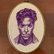 Prince- Blackwork style in Purple. Un proyecto de Bordado de Stacey Kyme - 28.11.2022