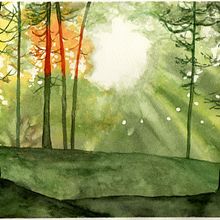 Mein Abschlussprojekt für den Kurs: Verträumte Aquarell-Landschaften: Halte Licht fest. Projekt z dziedziny  Malarstwo i Malowanie akwarelą użytkownika Marleen Utech - 10.12.2022