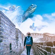Mi proyecto del curso: Fotomontaje surrealista con Photoshop. Een project van Fotografische postproductie, Retoucheren van foto's, Digitale fotografie, Fotografische compositie y Fotomontage van Cesar Arias Florez - 10.12.2022