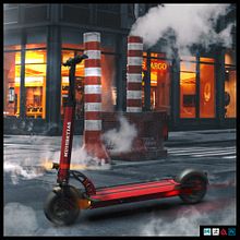 Red Scooter. 3D, 3D Modeling, and 3D Design project by Ronny Pérez - 12.11.2022