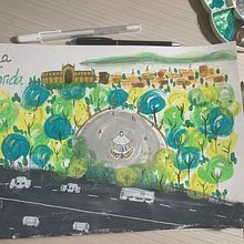 Mi proyecto del curso: Sketchbook pictórico en gouache. Projekt z dziedziny Trad, c, jna ilustracja, Sketching,  R, sunek,  R, sunek architektoniczn, Sketchbook i Malowanie gwaszami użytkownika amaia13 - 11.12.2022