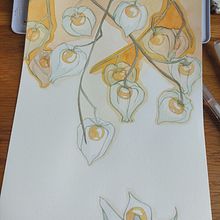 Mon projet du cours : Techniques d’aquarelle en négatif pour illustration botanique. Un progetto di Illustrazione tradizionale, Pittura ad acquerello e Illustrazione botanica di naoa_naval - 11.12.2022