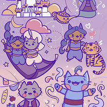 Meu projeto do curso: Ilustração de uma história com estilo kawaii. Un proyecto de Ilustración tradicional, Diseño de personajes, Ilustración digital y Manga de Andreia Bilhota - 11.12.2022