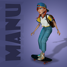 Mi proyecto del curso: Creación de personajes: del 2D al 3D. Un progetto di 3D, Character design, Character design 3D e Progettazione 3D di lidi.chris0424 - 12.12.2022
