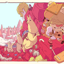 Llamarrama. Een project van Traditionele illustratie,  Tekening y Digitale illustratie van Levi George - 10.11.2021