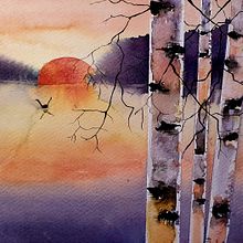 Mein Abschlussprojekt für den Kurs: Atmosphärische Landschaften in Aquarell. Projekt z dziedziny  Sztuki piękne,  Malarstwo i Malowanie akwarelą użytkownika Susanne Lerjen - 12.12.2022