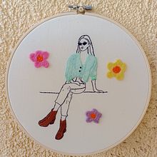 Mi proyecto del curso: Bordado de imágenes de moda con needle felting. Un progetto di Ricamo, Needle felting e Textile Design di Katherine Salazar - 13.12.2022