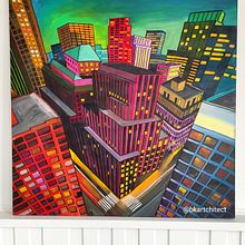 New York Bird's eye view. Un proyecto de Ilustración tradicional, Arquitectura, Artesanía, Bellas Artes y Dibujo artístico de Roberto Bernal - 13.12.2022