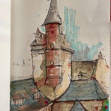 Il mio progetto del corso: Disegno architettonico espressivo con pennarelli colorati. Sketching, Drawing, Architectural Illustration, Sketchbook & Ink Illustration project by Simone del grosso - 12.13.2022