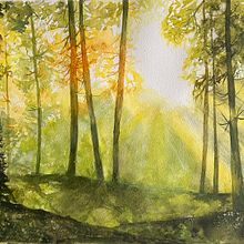 My project for course: Dreamy Watercolor Landscapes: Paint with Light. Een project van Schilderij y Aquarelschilderen van Kirti Tannu - 13.12.2022