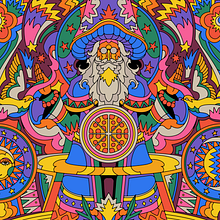 MELLOW MUSHROOM PIZZA. Traditional illustration project by Raul Urias - 12.13.2022
