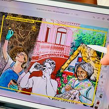 Illustration for the EU Campaign “Europe in my Region” in Madeira Island. Un proyecto de Ilustración tradicional de Roberto Macedo Alves - 13.12.2022