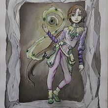 Mi proyecto del curso: Personajes fantásticos con tinta y acuarela . Een project van Traditionele illustratie, Ontwerp van personages, Tekening met potlood,  Tekening, Aquarelschilderen y  Illustratie met inkt van Estefania Alarcon - 14.12.2022