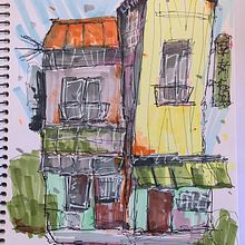 My Project for Albert Kiefer’s Expressive Architectural Sketching with Colored Markers. Sketching project by anidhakemsley - 12.14.2022