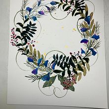 Couronne de Noël de Sarah Stokes Ein Projekt aus dem Bereich Aquarellmalerei von cormier_susanne - 14.12.2022