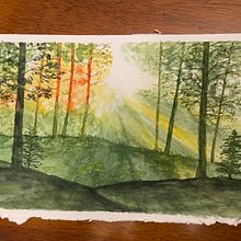 My project for course: Dreamy Watercolor Landscapes: Paint with Light. Un proyecto de Pintura y Pintura a la acuarela de Barb Weaver - 14.12.2022