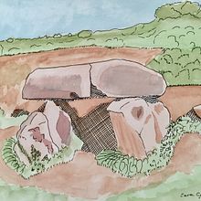 Dolmen. Traditional illustration project by Sara Granja - 12.15.2022