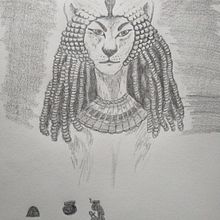 Tefnut. Traditional illustration project by Sara Granja - 12.15.2022