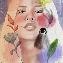 Meu projeto do curso: Retrato ilustrado em aquarela. Projekt z dziedziny Trad, c, jna ilustracja,  Sztuki piękne,  Malarstwo,  R, sunek, Malowanie akwarelą, Portret,  R, sunek art, st i czn użytkownika Andreia Apolinario - 15.12.2022