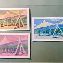 My project for course: Gouache Painting of Urban Landscapes. Un progetto di Illustrazione tradizionale, Pittura e Pittura gouache di whitenoon2022 - 16.12.2022