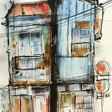 My project for course: Expressive Architectural Sketching with Colored Markers. Sketching, Drawing, Architectural Illustration, Sketchbook & Ink Illustration project by Lenky Novak - 12.17.2022