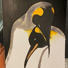 Penguin for my penguin - ink and posca. Un proyecto de Ilustración tradicional de Bri - 17.12.2022