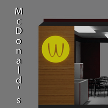 Stand publicitario 3D inspirado en McDonald's Ein Projekt aus dem Bereich Design, 3D und Architektur von susana cortes - 18.11.2022