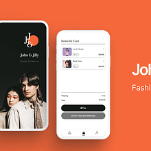 John & Jilly Fashion Store App. Design, UX / UI, Mobile Design, Digital Design, App Design, App Development, and Digital Product Design project by Muteeb Mehraj - 12.18.2022