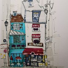 Mijn project van de cursus: Creëer expressieve architecturale schetsen met kleurstiften. Sketching, Drawing, Architectural Illustration, Sketchbook & Ink Illustration project by Rence Verkerk - 12.18.2022