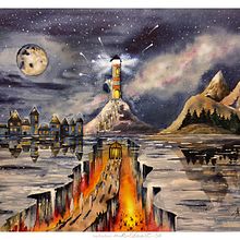 My project for course: Watercolor Techniques for Dreamlike Illustrations. Un progetto di Illustrazione tradizionale, Disegno, Pittura ad acquerello e Illustrazione editoriale di Dana Doubravka Mikulcová - 18.12.2022