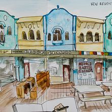 My project for course: Urban Sketching: Express Your World in a New Perspective Ein Projekt aus dem Bereich Traditionelle Illustration, Skizzenentwurf, Zeichnung, Aquarellmalerei, Architektonische Illustration und Sketchbook von Catherine Ward - 19.12.2022