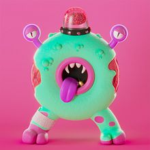 Mi proyecto del curso: Creación y animación de monstruos con Cinema 4D . 3D, Animation, Character Animation, 3D Animation, 3D Modeling, and 3D Character Design project by Astrid Copes - 12.15.2022