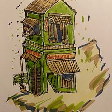 My project for course: Expressive Architectural Sketching with Colored Markers. Projekt z dziedziny Sketching,  R, sunek,  R, sunek architektoniczn, Sketchbook,  R i sunek atramentem użytkownika xmqkvp9wbz - 19.12.2022