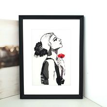 Lady black and white. Un projet de Broderie, Collage , et Design textile de Ariadna Shafet - 30.01.2022