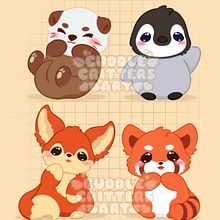 Cuddly Critters . Un progetto di Illustrazione tradizionale, Disegno, Creatività e Illustrazione digitale di Yumi - 11.07.2022