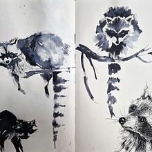 Mój projekt z kursu: Techniki ilustracji przełamujące blokady twórcze. Projekt z dziedziny Design, Trad, c, jna ilustracja,  Sztuki piękne,  Malarstwo, Kreat, wność, Kreat, wne zabaw, z dziećmi i Sketchbook użytkownika Dominika Paulińska - Tylec - 20.12.2022