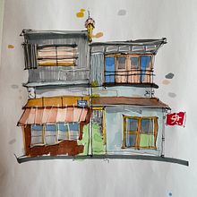 Architectural Sketching #1. Traditional illustration project by lukemandala - 12.20.2022