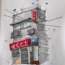 Architectural Sketching #2. Traditional illustration project by lukemandala - 12.20.2022