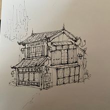 Architectural Sketching #4. Traditional illustration project by lukemandala - 12.20.2022