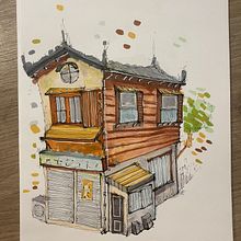 Architectural Sketching #5. Traditional illustration project by lukemandala - 12.20.2022