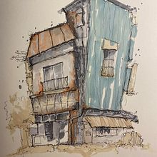My project for course: Expressive Architectural Sketching with Colored Markers. Sketching, Drawing, Architectural Illustration, Sketchbook & Ink Illustration project by talraz - 12.20.2022