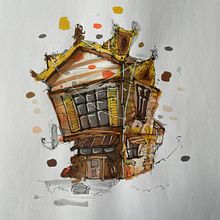 Architectural Sketching #6. Traditional illustration project by lukemandala - 12.20.2022