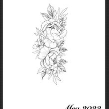 Tatouage botanique en pointillisme: Fleurs. Traditional illustration, Tattoo Design, and Botanical Illustration project by Megan Laflotte - 12.16.2022