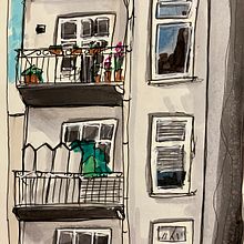 Mein Abschlussprojekt für den Kurs: Expressive Architekturskizzen mit Markern. Projekt z dziedziny Sketching,  R, sunek,  R, sunek architektoniczn, Sketchbook,  R i sunek atramentem użytkownika basti.klasse - 20.12.2022