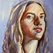 My project for course: Artistic Portrait with Watercolors. Fine Arts, Painting, Watercolor Painting, and Portrait Drawing project by Vladlena M - 12.20.2022