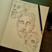 Mi proyecto del curso: Cuaderno de retratos a línea con grafito. Sketching, Drawing, Portrait Drawing, and Sketchbook project by chriscorona07 - 12.15.2022