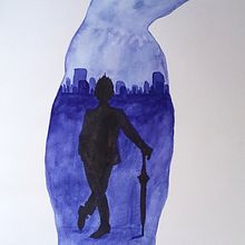 Mein Abschlussprojekt für den Kurs: Naturinspirierte Aquarellmalerei mit Double Exposure. Traditional illustration, and Watercolor Painting project by roxy2809 - 01.03.2022