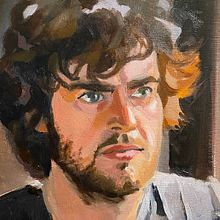 My project for course: Artistic Oil Portraiture on Paper. Fine Arts, Painting, and Oil Painting project by Estrella Vega - 12.21.2022
