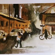 Il mio progetto del corso: Fondamenti di luce e colore per acquerelli Ein Projekt aus dem Bereich Malerei, Aquarellmalerei und Architektonische Illustration von benellialessia - 21.12.2022