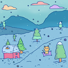 Meu projeto do curso: Design de mundos kawaii: crie ilustrações alegres. Un proyecto de Diseño de personajes, Ilustración digital y Manga de Nicolle Colomby - 22.12.2022